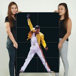 Iconic Freddie Mercury Block Giant Wall Art Poster 