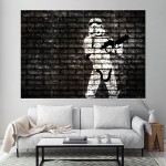 Banksy Star Wars Stormtrooper Block Giant Wall Art Poster 