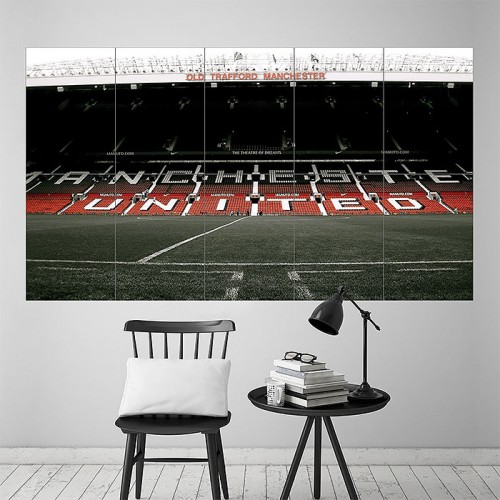 โปสเตอร์ ขนาดใหญ่ สนามฟุตบอล Old Trafford Stadium Football Soccer