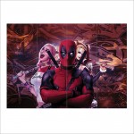 โปสเตอร์ ขนาดใหญ่ ภาพการ์ตูน Deadpool Harley Quinn Concept Art 