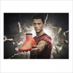 โปสเตอร์ ขนาดใหญ่ นักฟุตบอล คริสเตียโน โรนัลโด  Cristiano Ronaldo Nike Mercurial Football Boots