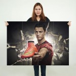 โปสเตอร์ ขนาดใหญ่ นักฟุตบอล คริสเตียโน โรนัลโด  Cristiano Ronaldo Nike Mercurial Football Boots