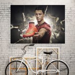 โปสเตอร์ ขนาดใหญ่ นักฟุตบอล คริสเตียโน โรนัลโด  Cristiano Ronaldo Nike Mercurial Football Boots