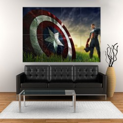 Captain America Shield Block Wall Art Poster (P-1852)