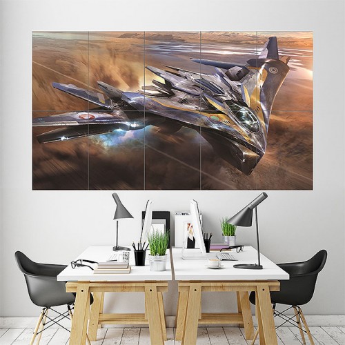 The Milano Spaceship Guardians of the Galaxy Wand-Kunstdruck Riesenposter