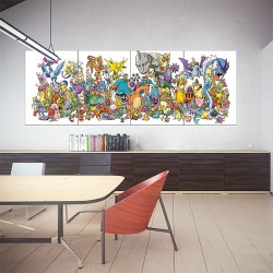 Pokemon Cartoon Block Giant Wall Art Poster (P-1858)