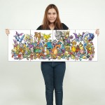 โปสเตอร์ ขนาดใหญ่ ภาพการ์ตูน Pokemon Cartoon โปเกม่อน