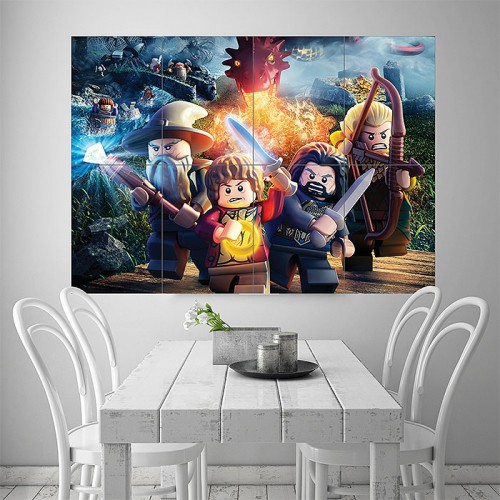 Lego the Hobbit Block Giant Wall Art Poster