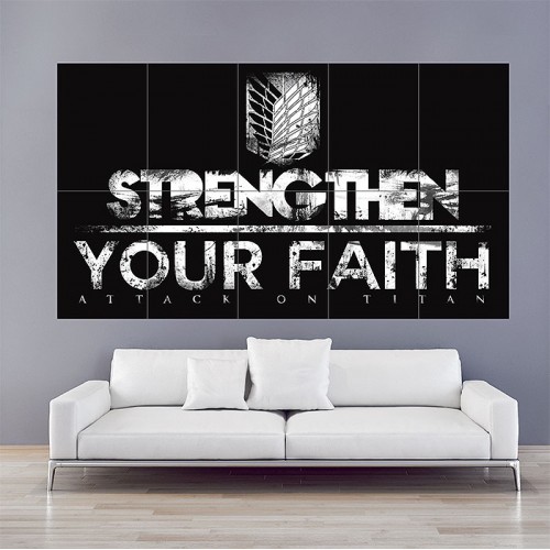 Shingeki no Kyojin - StrengtheYour Faithn  Attack on Titan Kunstdruck Riesenposter 