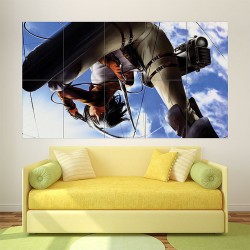 Shingeki No Kyojin Mikasa Attack on Titan  Block Giant Wall Art Poster (P-1868)