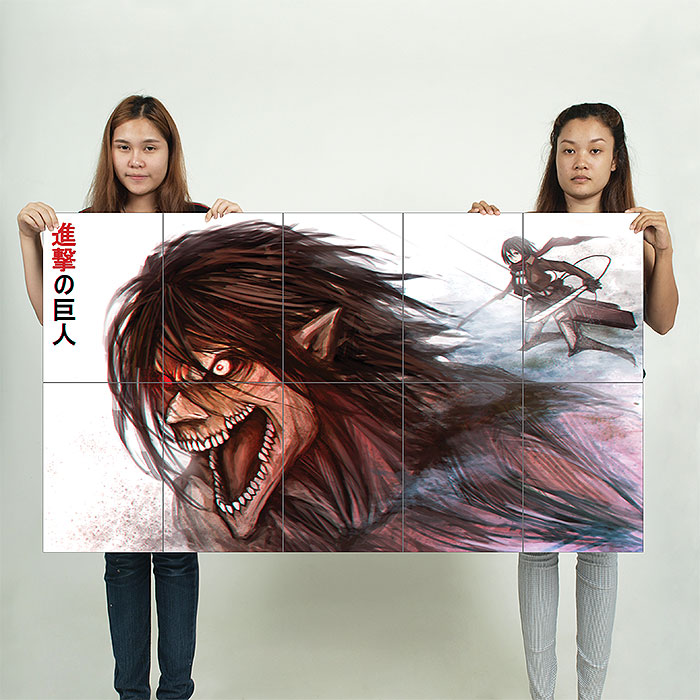 Shingeki No Kyojin Eren Titan Anime Poster