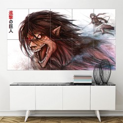 Attack on Titan Anime Shingeki no Kyojin Block Giant Wall Art Poster (P-1873)