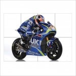 โปสเตอร์ ขนาดใหญ่ มอเตอร์ไซค์ ซูซูกิ Valentino Rossi  Suzuki Motogp Bike