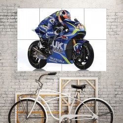 โปสเตอร์ ขนาดใหญ่ มอเตอร์ไซค์ ซูซูกิ Valentino Rossi Suzuki Motogp Bike (P-1875)