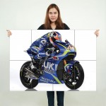 โปสเตอร์ ขนาดใหญ่ มอเตอร์ไซค์ ซูซูกิ Valentino Rossi  Suzuki Motogp Bike