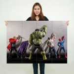 Superhero Peeing on Walls Block Giant Wall Art Poster