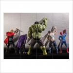 Superhero Peeing on Walls Block Giant Wall Art Poster