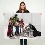 Superhero Fast Food Block Giant Wall Art Poster