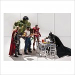 Superhero Fast Food Block Giant Wall Art Poster