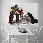 Superhero Fast Food Block Giant Wall Art Poster