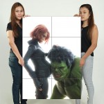 Superhero pregnant Black Hulk Widow Block Giant Wall Art Poster 