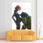 Superhero pregnant Black Hulk Widow Block Giant Wall Art Poster 