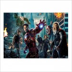 Avengers Superhero Characters Block Giant Wall Art Poster