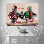 Mask Rider Steak Block Giant Wall Art Poster 