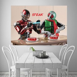 Mask Rider Steak Wand-Kunstdruck Riesenposter (P-1886)