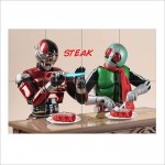 Mask Rider Steak Block Giant Wall Art Poster 