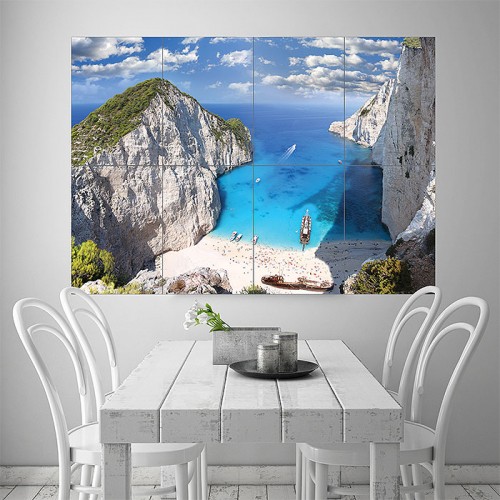 Die Insel Zakynthos  Greece Wand-Kunstdruck Riesenposter