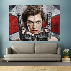 Resident Evil 6 Guns Milla Jovovich Movies Wand-Kunstdruck Riesenposter (P-1891)