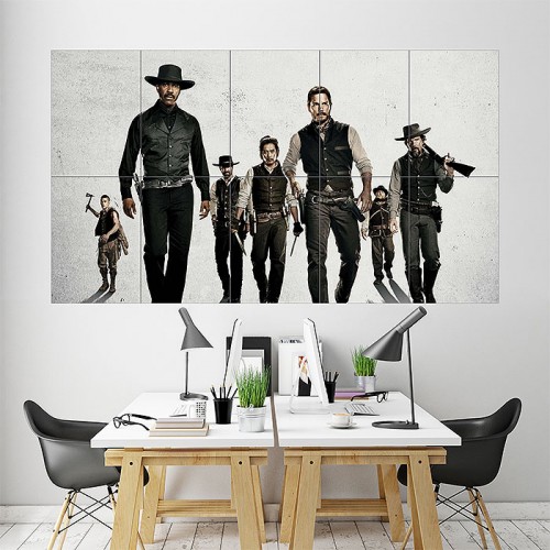 The Magnificent Seven (2016 film) Block Giant Wall Art Poster 