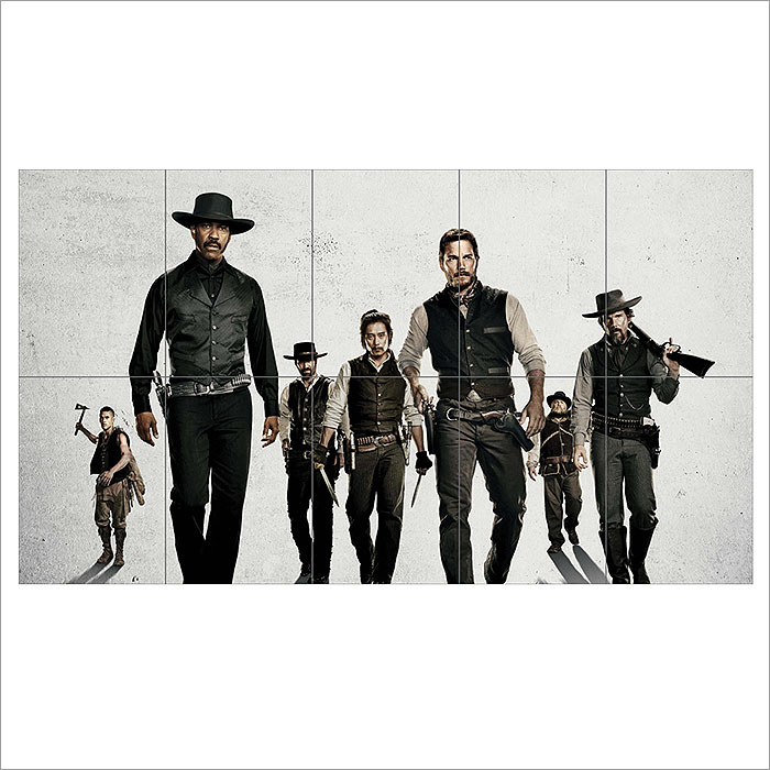 The Magnificent Seven 2016 Film Block Giant Wall Art Poster