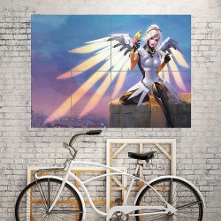 Mercy Overwatch Artwork Wand-Kunstdruck Riesenposter (P-1898)