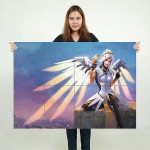 โปสเตอร์ ขนาดใหญ่ เกมส์ Mercy Overwatch Artwork 