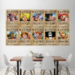 Straw Hat Pirates One Piece Wanted Block Giant Wall Art Poster 