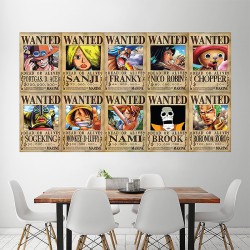 Straw Hat Pirates One Piece Wanted Block Giant Wall Art Poster (P-1922)