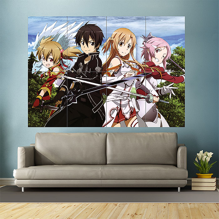 Sword Art Online Game Block Giant Wall Art Poster