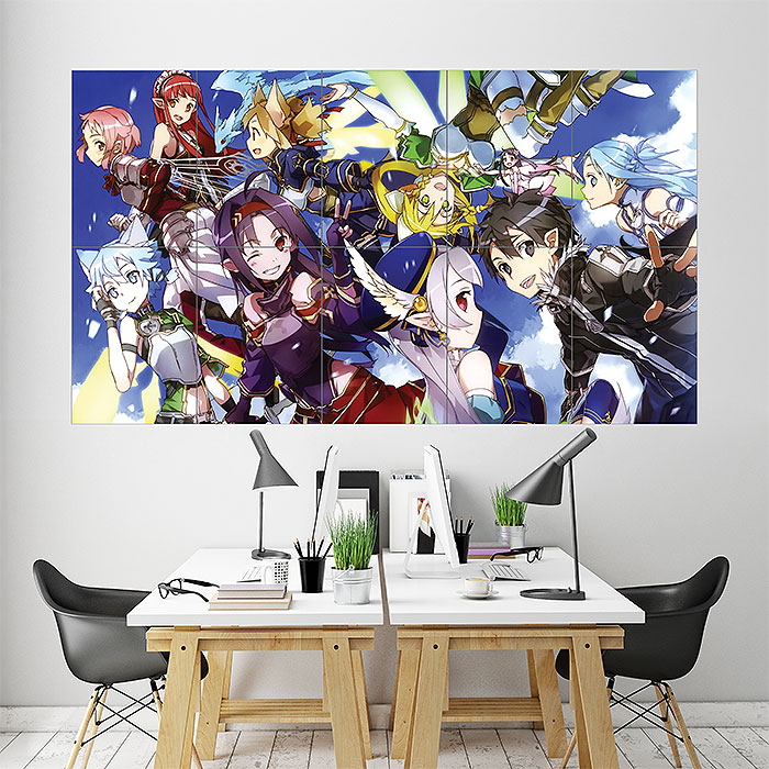 Sword Art Online Game Block Giant Wall Art Poster