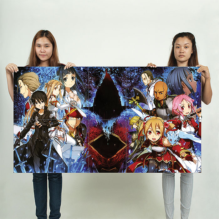 Sword Art Online Game Block Giant Wall Art Poster