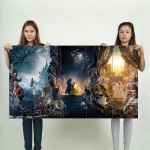 Beauty and the Beast Movie Wand-Kunstdruck Riesenposter 