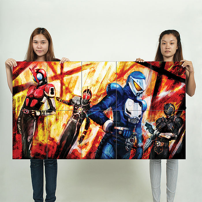 Kamen Rider Block Giant Wall Art Poster