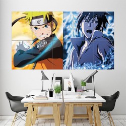 Naruto and Sasuke Uchiha Block Giant Wall Art Poster (P-1951)