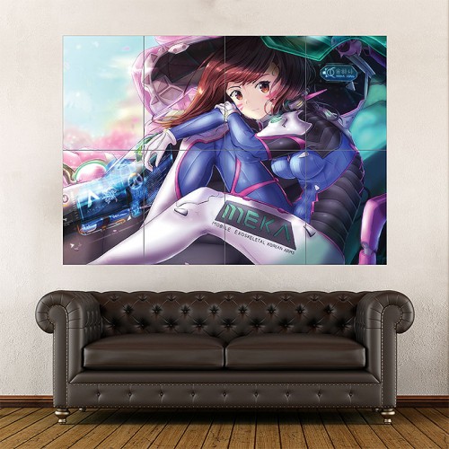 Dva Overwatch Artwork Wand-Kunstdruck Riesenposter