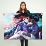 Dva Overwatch Artwork Wand-Kunstdruck Riesenposter