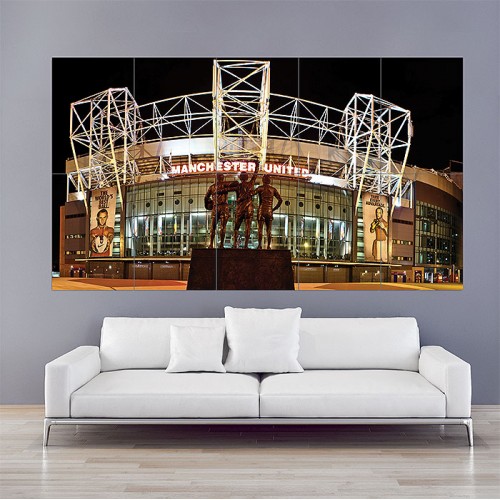 Manchester United Old Trafford Stadium Block Giant Wall Art Poster 