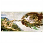 Die Erschaffung Adams Michelangelo  Wand-Kunstdruck Riesenposter 