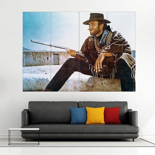 Clint Eastwood Zwei glorreiche Halunken Wand-Kunstdruck Riesenposter 