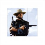 Clint Eastwood Cowboy Gun Block Giant Wall Art Poster